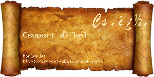 Csuport Ábel névjegykártya